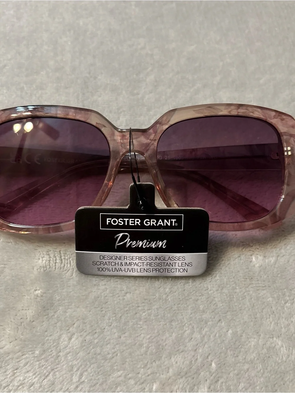 Foster Grant Marble Square Fashion Sunglasses 10269827.FWM, Women’s, P08 Premium